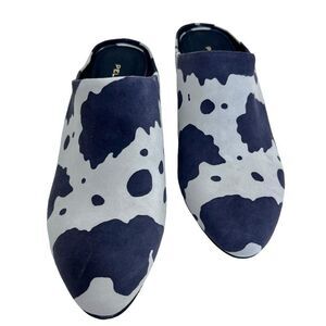 Pelle Moda Mules Women Cow Print Wedge